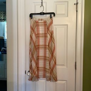 Beautiful light plaid maxi skirt